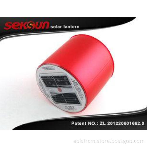 Red / Blue Seksun Inflatable Solar Lantern Solar Fence Ligh
